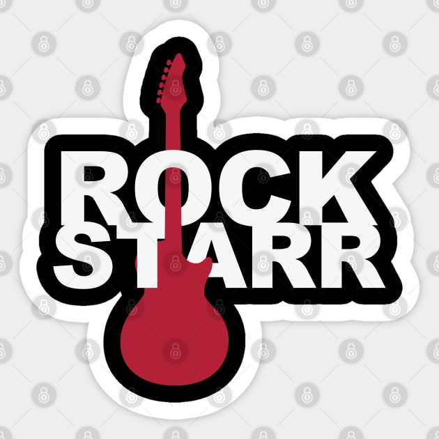 Electric guitar rock starr Sticker by JewelryArcade